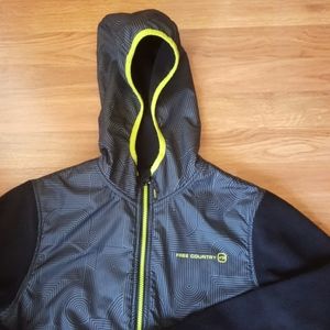 Free country boys hooded zip front jacket